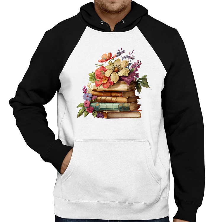 Moletom Livros e Flores Vintage