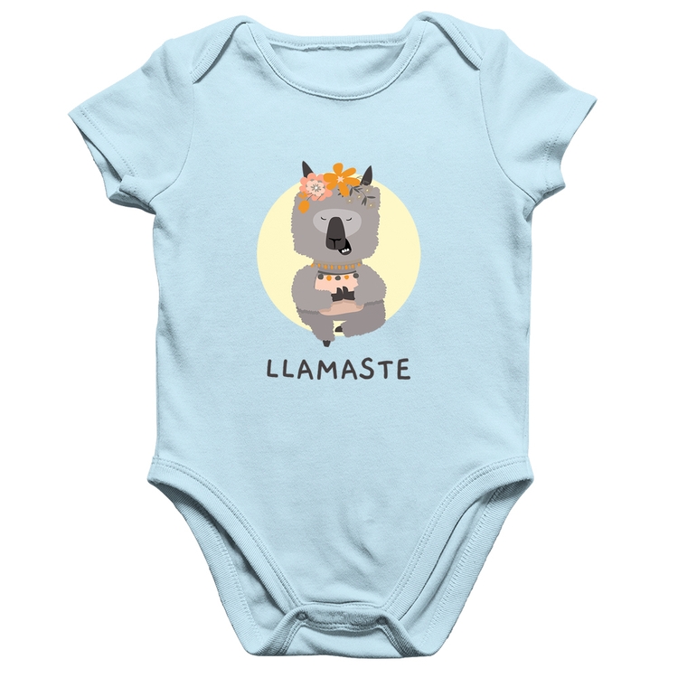 Body Bebê Algodão Llamastê - Azul Bebê