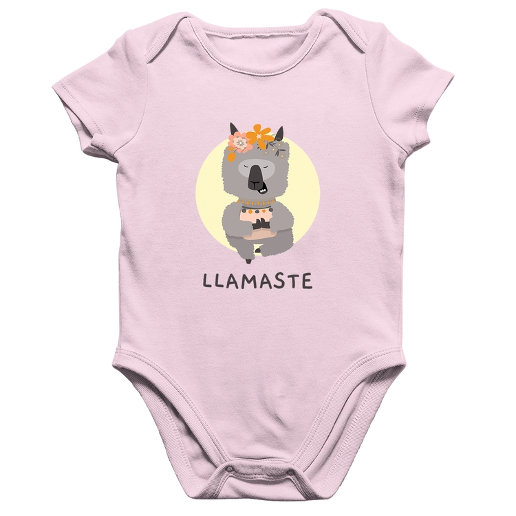 Body Bebê Algodão Llamastê - Rosa Bebê