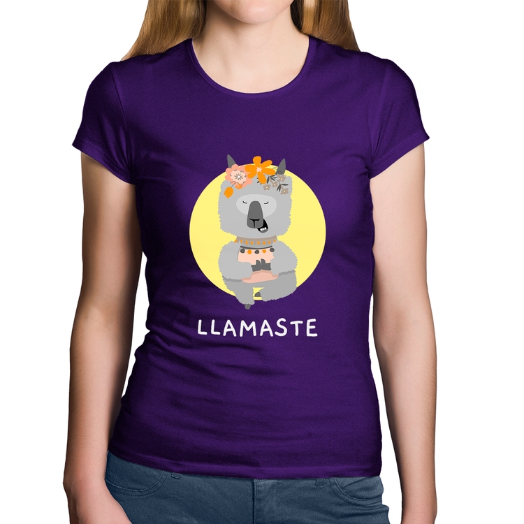 Baby Look Algodão Llamastê - Roxa