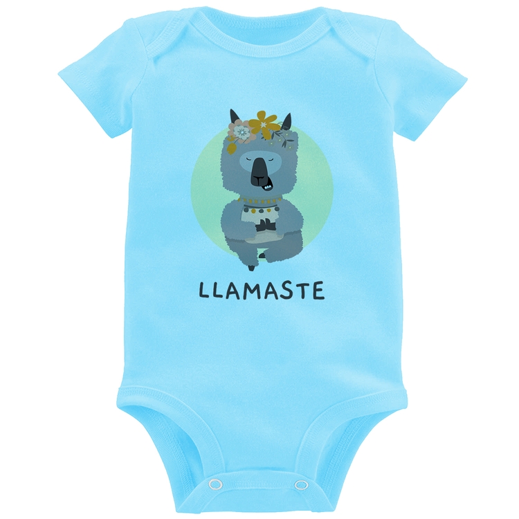 Body Bebê Llamastê - Azul Bebê