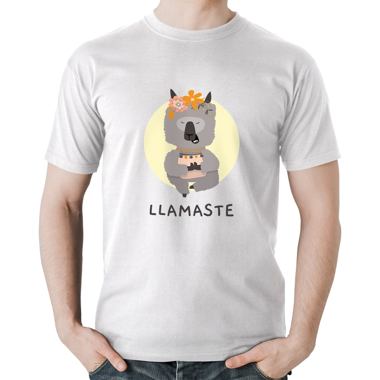 Camiseta Algodão Llamastê - Branca