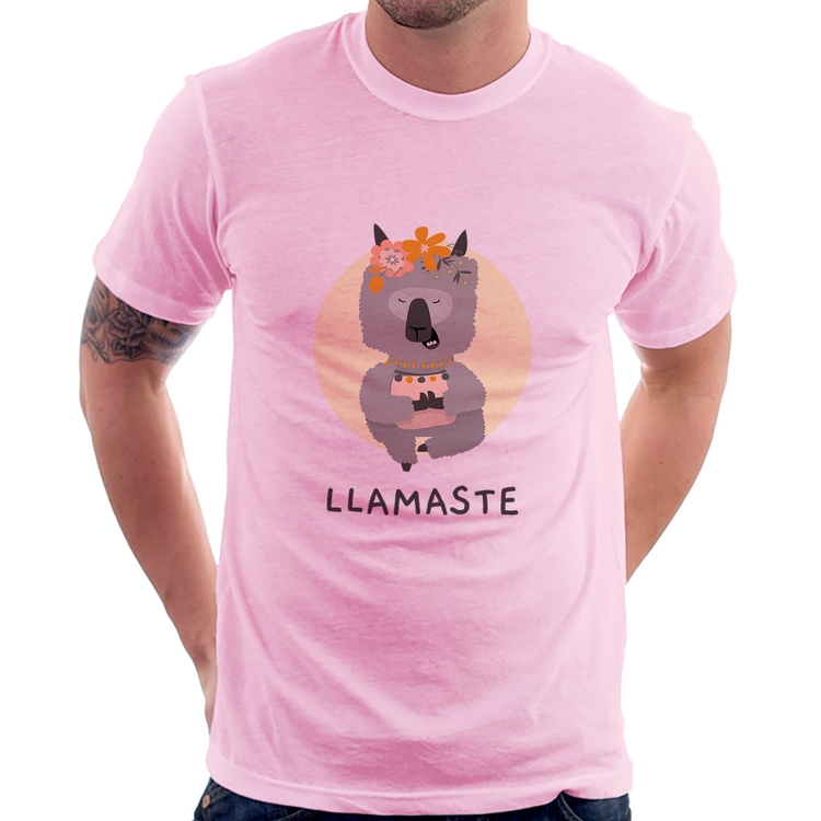 Camiseta Llamastê - Rosa Bebê