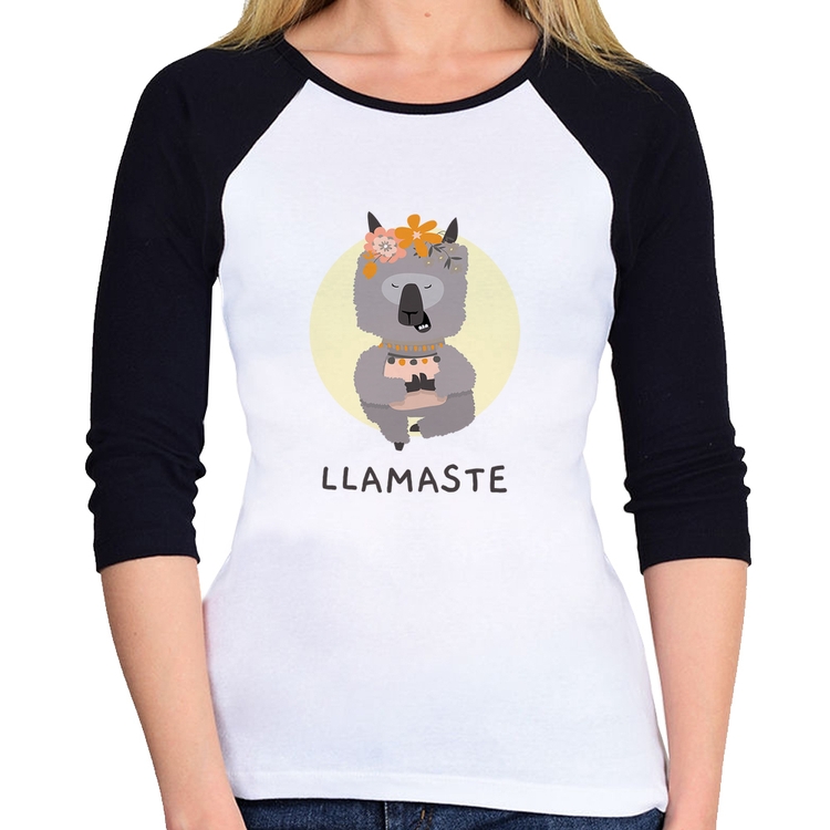 Baby Look Raglan Llamastê Manga 3/4