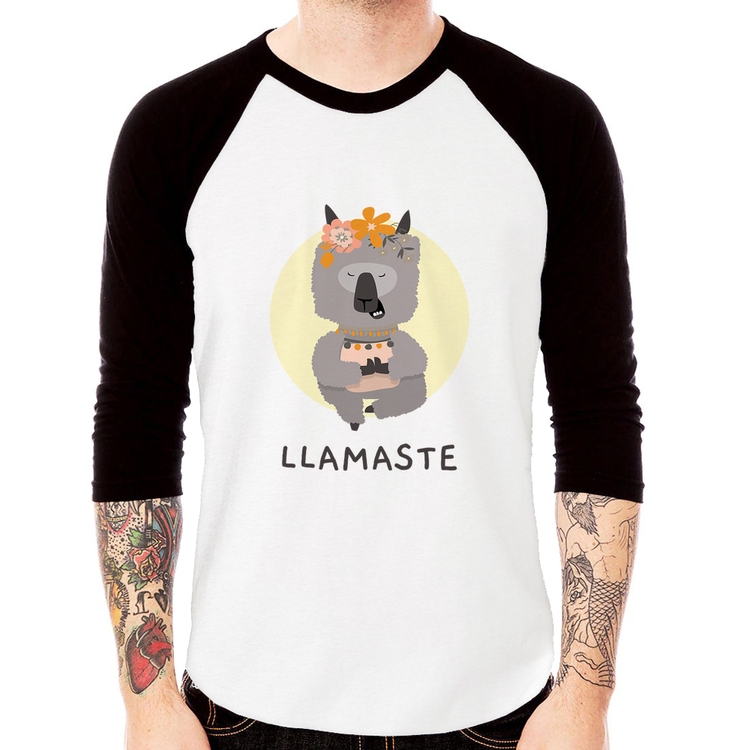 Camiseta Raglan Llamastê Manga 3/4