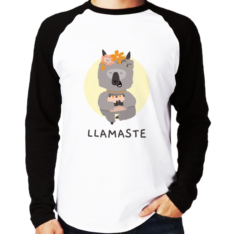 Camiseta Raglan Llamastê Manga Longa