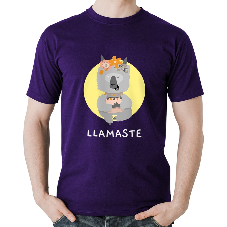 Camiseta Algodão Llamastê - Roxa