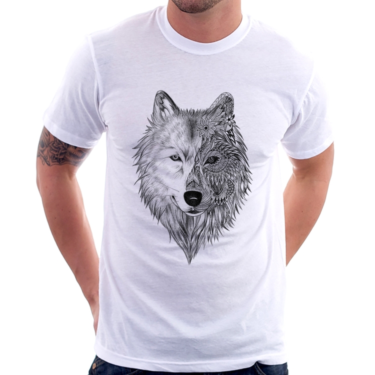 Camiseta Lobo Mandala