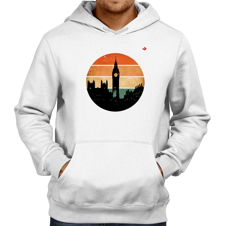Moletom Londres Vintage Sunset - Branco