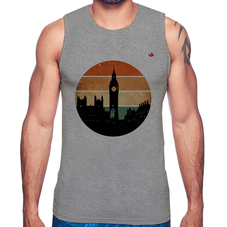 Regata Londres Vintage Sunset - Cinza