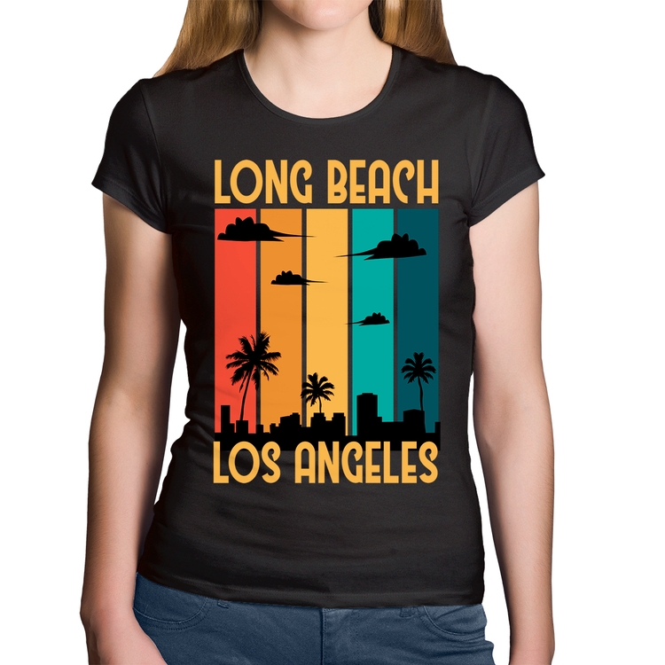 Baby Look Algodão Long Beach Los Angeles