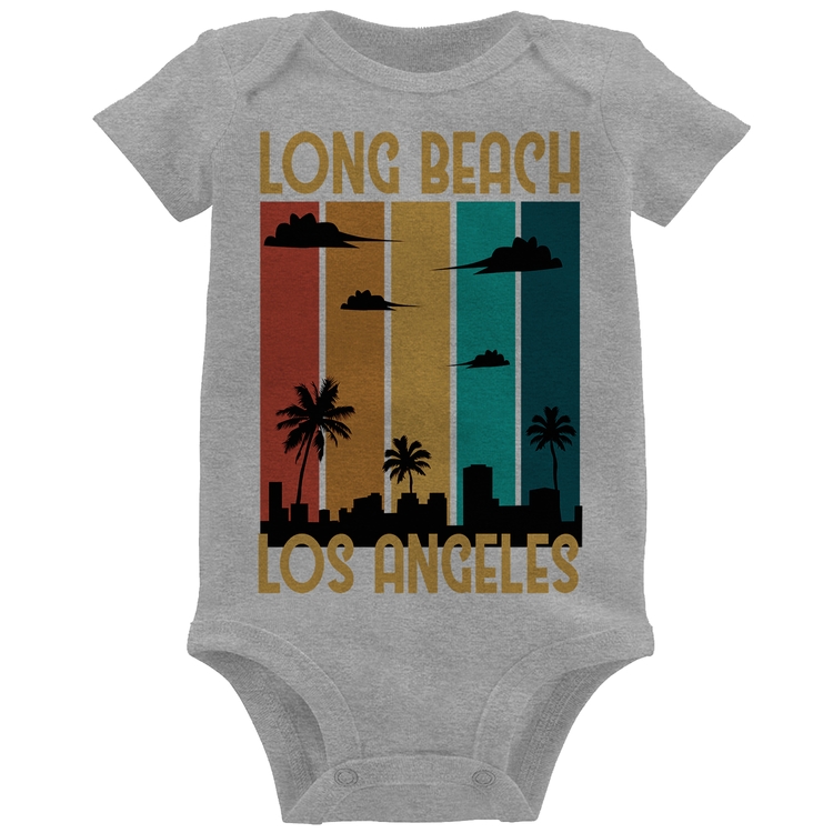 Body Bebê Long Beach Los Angeles - Cinza