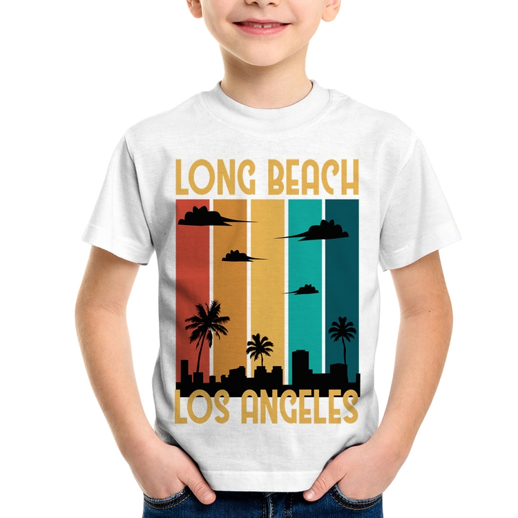 Camiseta Infantil Long Beach Los Angeles