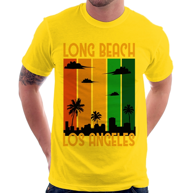 Camiseta Long Beach Los Angeles - Amarela