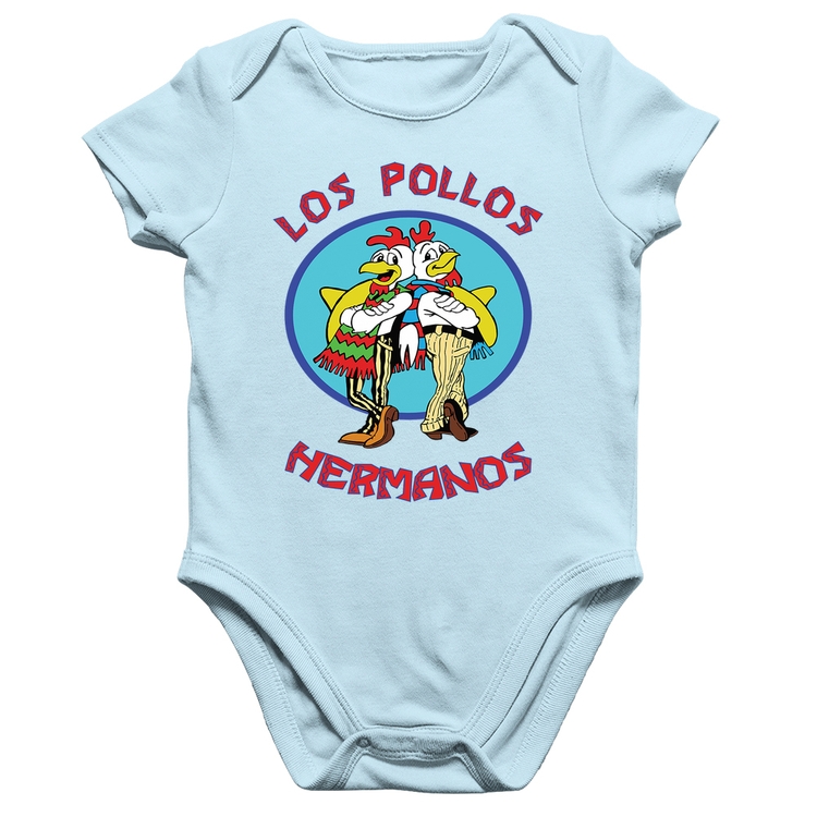 Body Bebê Algodão Los Pollos Hermanos - Azul Bebê