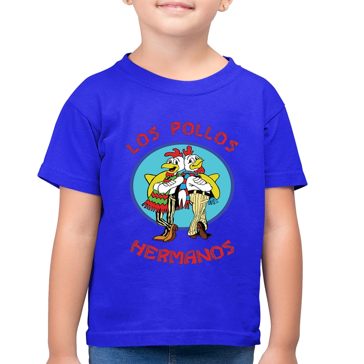 Camiseta Algodão Infantil Los Pollos Hermanos - Azul Royal