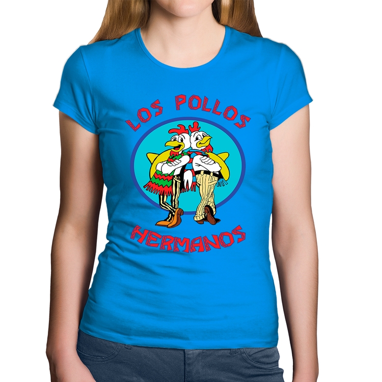 Baby Look Algodão Los Pollos Hermanos - Azul