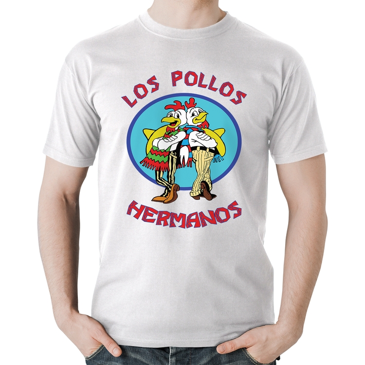 Camiseta Algodão Los Pollos Hermanos - Branca