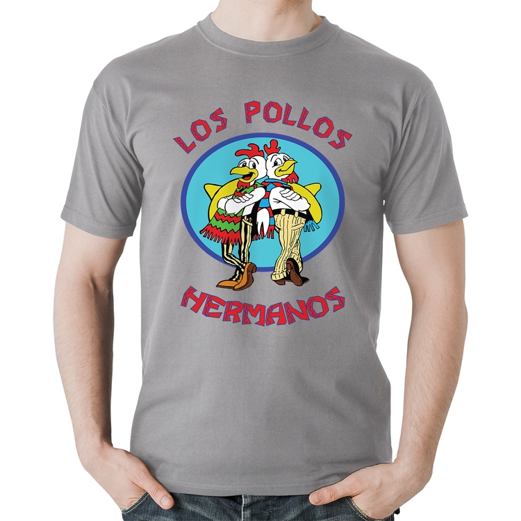 Camiseta Algodão Los Pollos Hermanos - Cinza