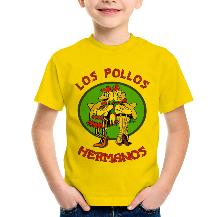 Camiseta Infantil Los Pollos Hermanos - Amarela