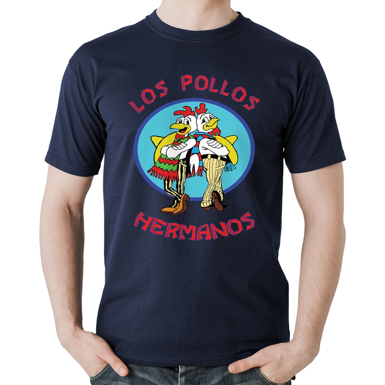Camiseta Algodão Los Pollos Hermanos - Marinho