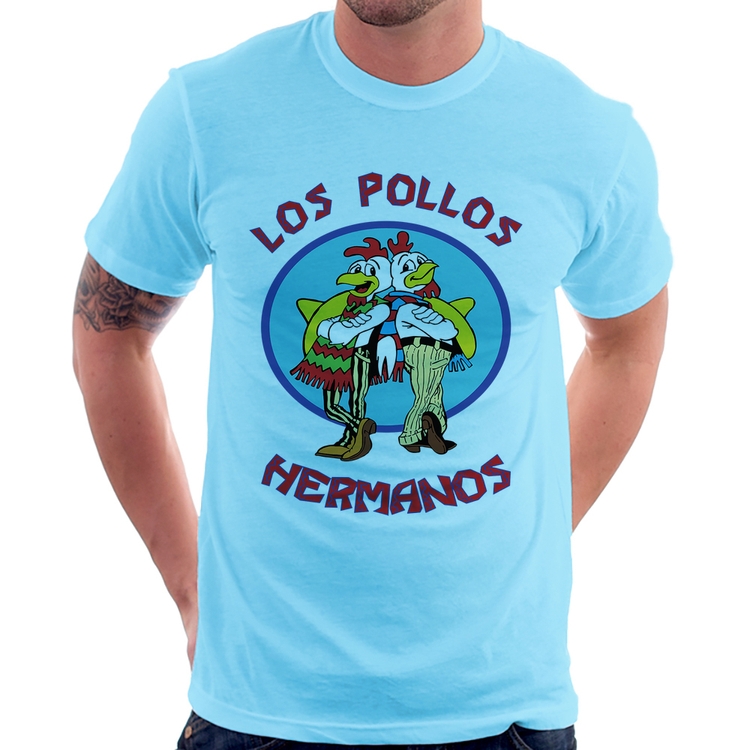 Camiseta Los Pollos Hermanos - Azul Bebê