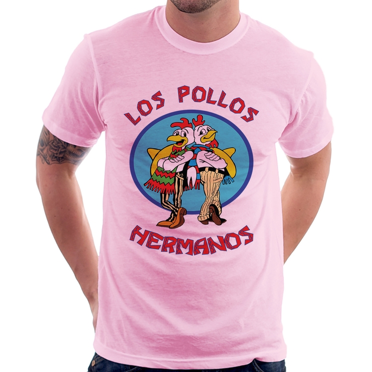 Camiseta Los Pollos Hermanos - Rosa Bebê