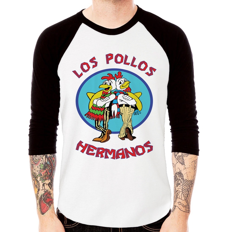Camiseta Raglan Los Pollos Hermanos Manga 3/4