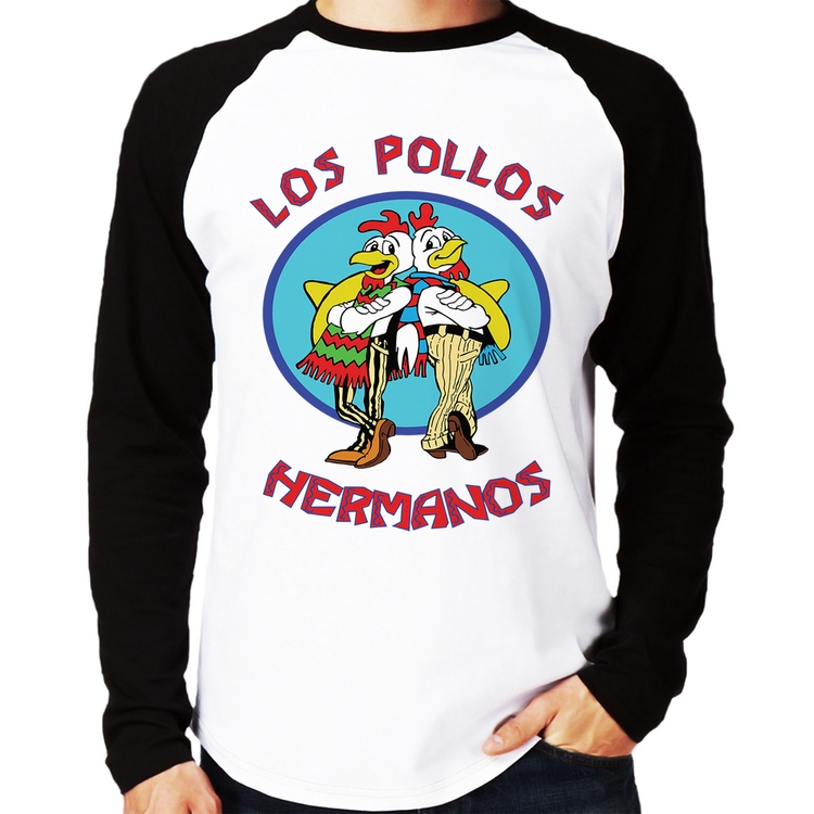 Camiseta Raglan Los Pollos Hermanos Manga Longa