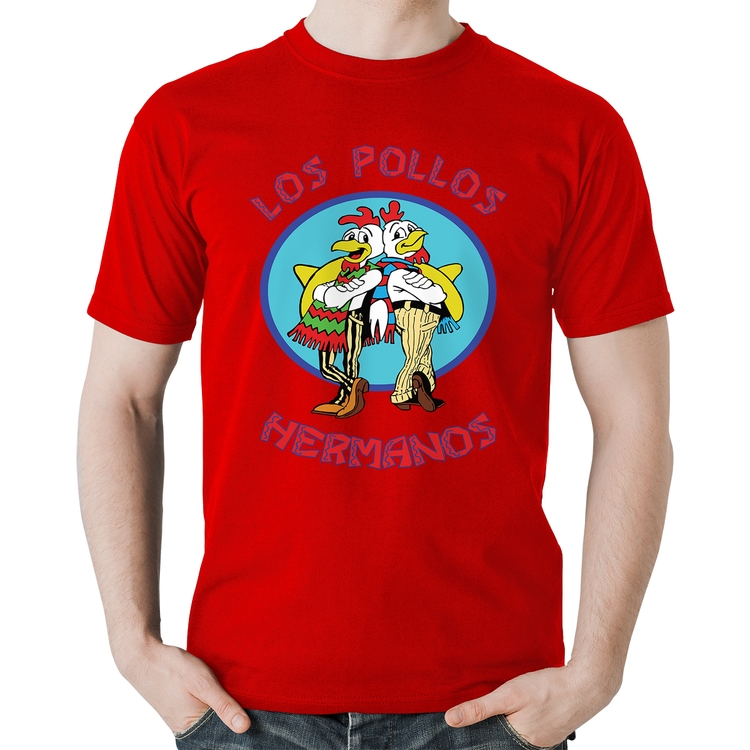 Camiseta Algodão Los Pollos Hermanos - Vermelha