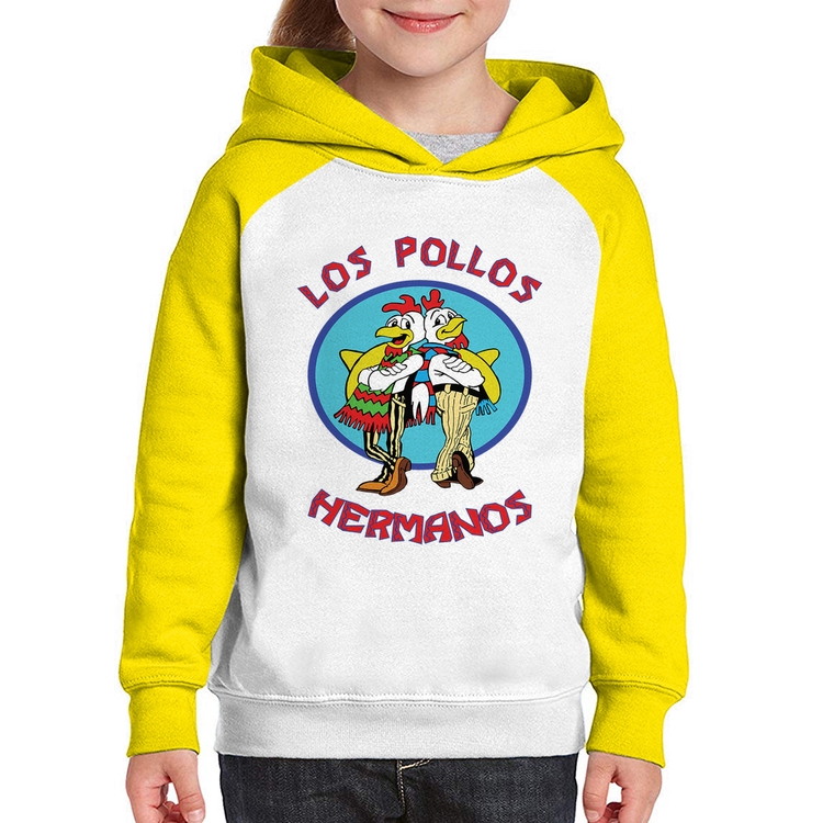 Moletom Infantil Los Pollos Hermanos - Branco/Amarelo