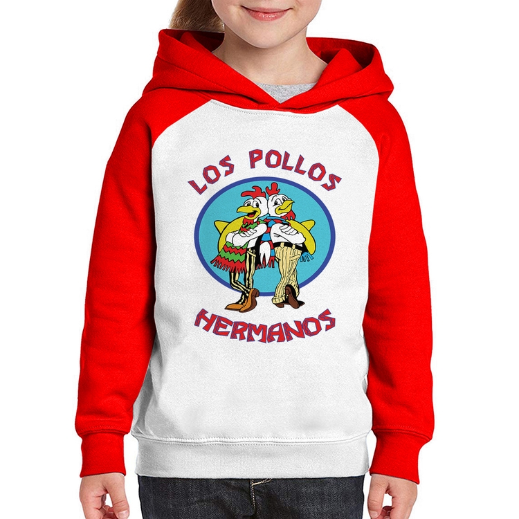 Moletom Infantil Los Pollos Hermanos - Branco/Vermelho