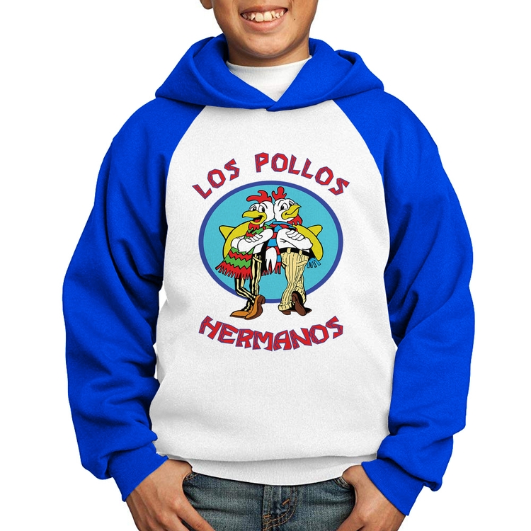 Moletom Infantil Los Pollos Hermanos - Branco/Azul