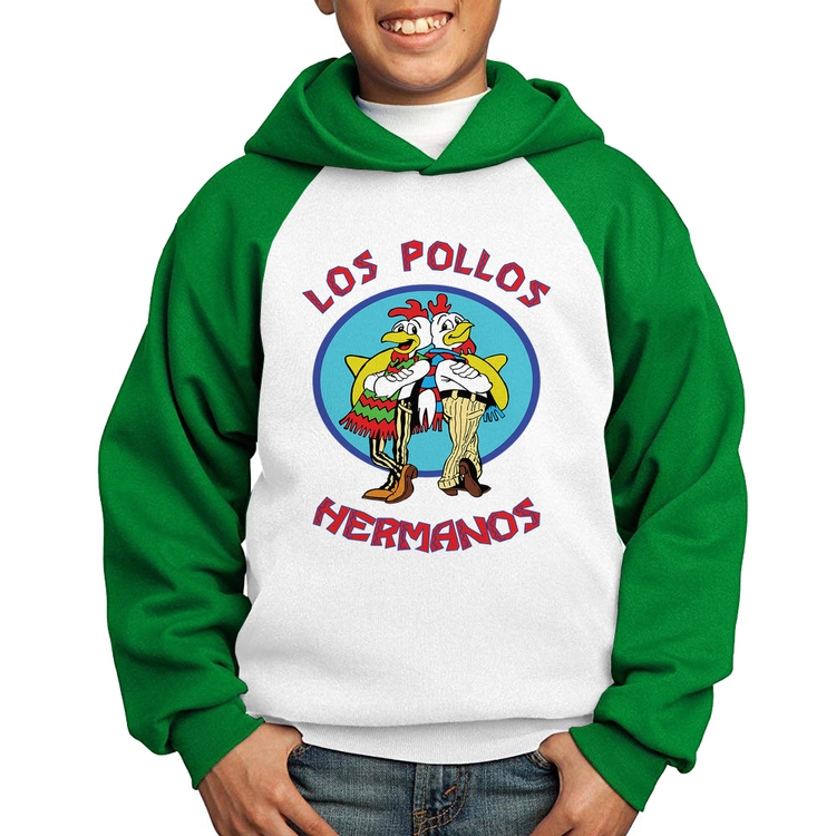 Moletom Infantil Los Pollos Hermanos - Branco/Verde