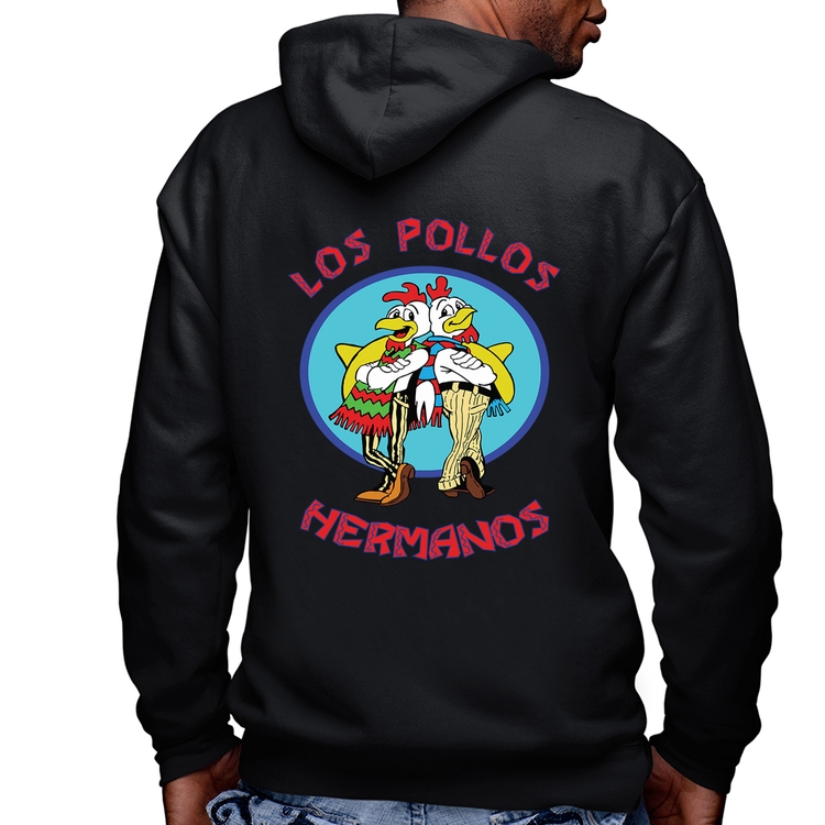 Blusa Moletom Los Pollos Hermanos Masculina com Capuz e Zíper