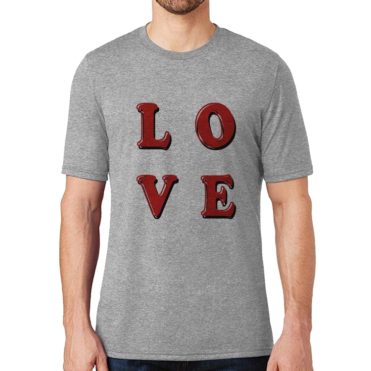 Camiseta LOVE - Cinza