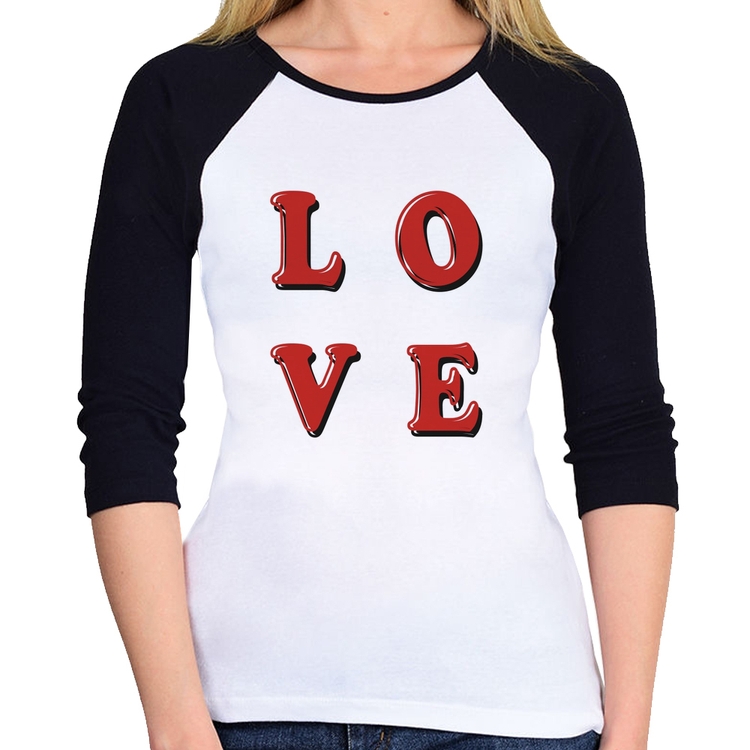 Baby Look Raglan LOVE Manga 3/4