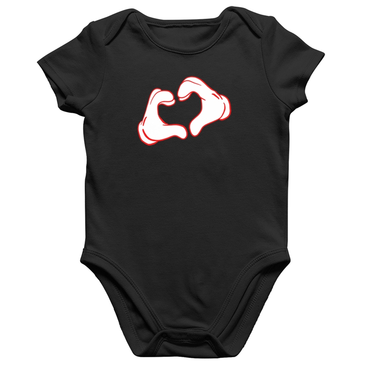 Body Bebê Algodão Love Hand