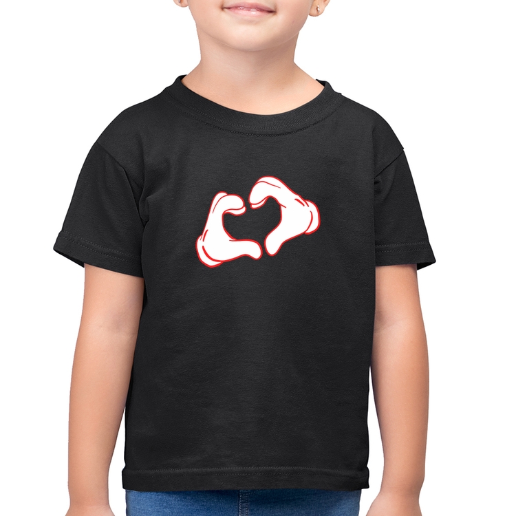 Camiseta Algodão Infantil Love Hand