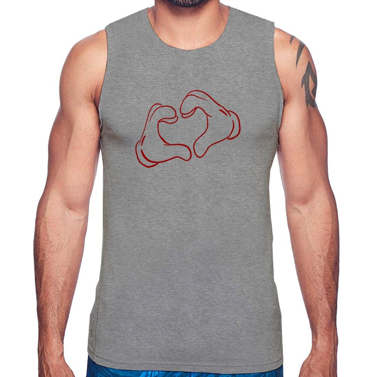 Regata Love Hand - Cinza