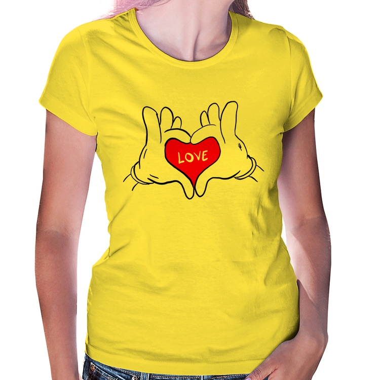 Baby Look Love Hands  - Amarela