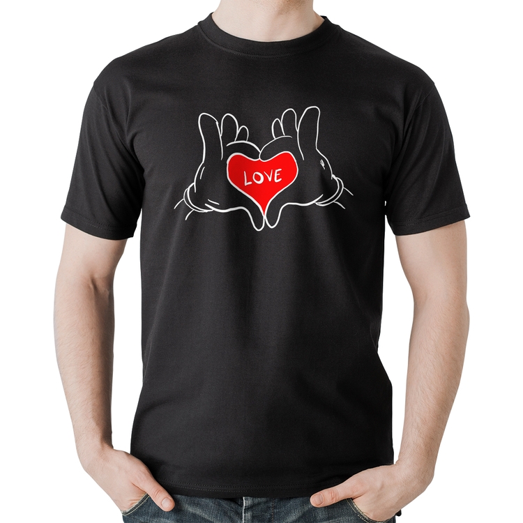 Camiseta Algodão Love Hands 