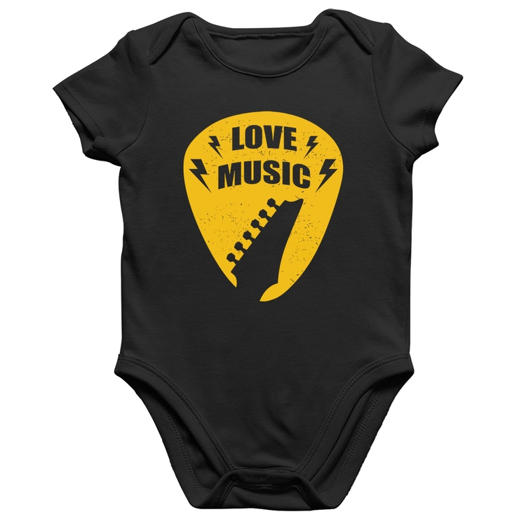 Body Bebê Algodão Love Music
