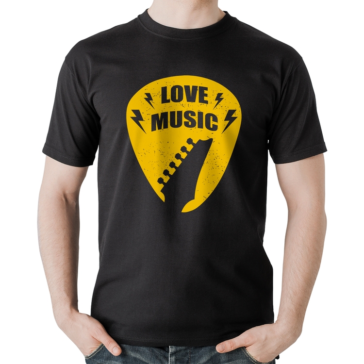 Camiseta Algodão Love Music