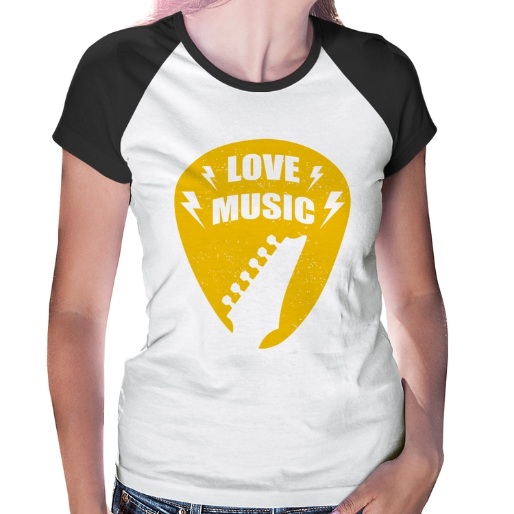 Baby Look Raglan Love Music