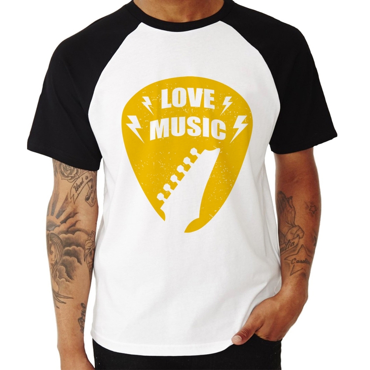 Camiseta Raglan Love Music