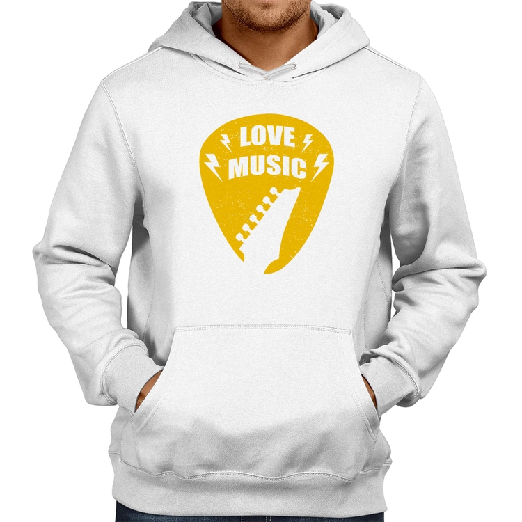 Moletom Love Music - Branco