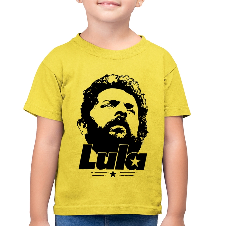 Camiseta Algodão Infantil Lula 13 PT 2026 - Amarelo Canário