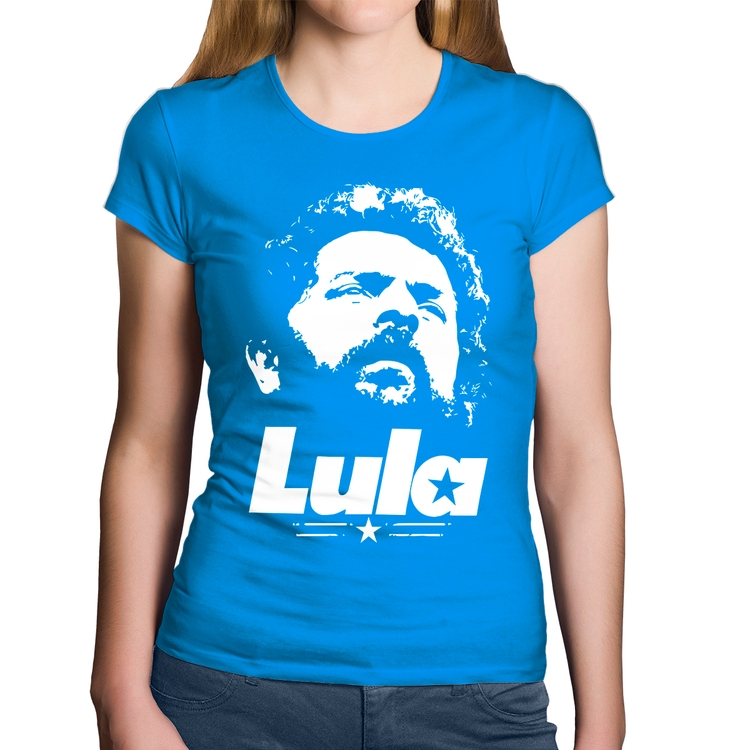 Baby Look Algodão Lula 13 PT 2026 - Azul