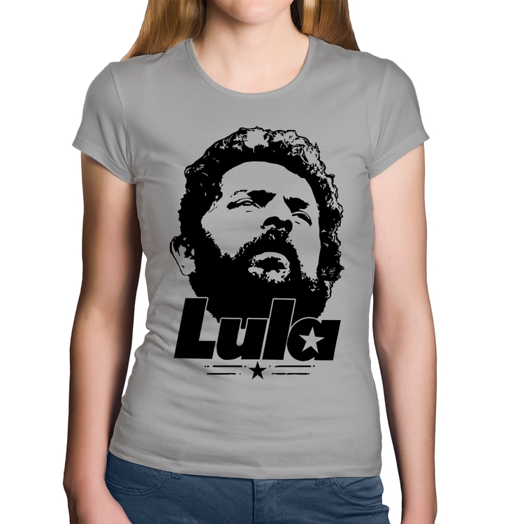 Baby Look Algodão Lula 13 PT 2026 - Cinza